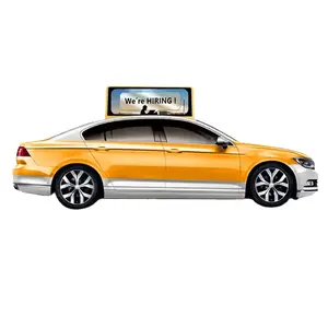 led screen for taxi New Outdoor Waterproof car display screen 2 sides full color HD Taxi Top Led Display P2.96mm programmable