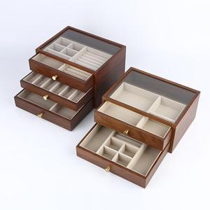 Multi Layer <b>Drawer</b> Type Wooden <b>Jewelry</b> <b>Box</b> Large Capacity <b>Jewelry</b> <b>Box</b> High Transparency <b>Jewelry</b> <b>Box</b> With Window - Product Image 4
