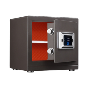 2025 New Designed Internal Full Fiber Leather Covered Small Size Home Use Digital Fingerprint Combination <b>Lock</b> <b>Safe</b> <b>Box</b> - Product Image 3