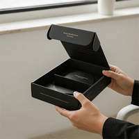 Boîte d'emballage en carton ondulé moderne au design gratuit, logo personnalisé, boîtes télescopiques pour chaussettes ou livraison de cadeaux