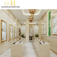 Vitrine de présentation de bijoux de luxe sur pied avec éclairage LED personnalisé, mobilier de présentation pour bijouterie et horlogerie