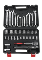 Ensemble d'outils de mécanicien 37-123 pièces avec coffret FY-6016-17, jeu de clés à douille et à cliquet pour la réparation automobile et l'entretien automobile