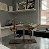 Serre-livres en métal durable, figurines élégantes de danseuses de ballet ou de ballerines en fonte, pour la décoration intérieure et les objets de collection d'art
