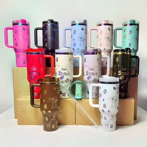 Wholesale Best Seller the Famous Brand Stan Cup 40OZ with Handle Straw Thermoses 40oz Cartoon Tumbler Outdoor Travel Cup - Product Image 1