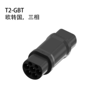 Adaptateur triphasé 380V IEC62196 Type2 vers GBT, convertisseur de charge rapide 22KW pour véhicules électriques chinois