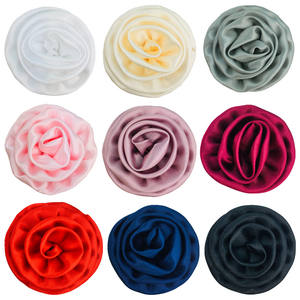 Flor de satén elegante de 7 cm, corsage de <span class=keywords><strong>trompeta</strong></span>, accesorio para ropa y tocados, flor enrollada hecha a mano para zapatos de bebé - Product Image 1