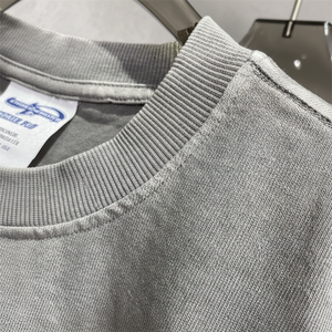 Free Design T-shirts à col rond pour hommes 100% coton lourd Hip Hop Street Style Daily Wear Acid Wash - Product Image 1