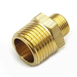 1/2 Male To 1/4 Male Reduce Thread Brass Nipple Fittings