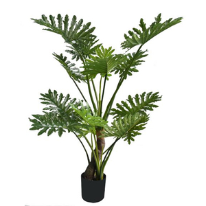 Frühling Regen Blätter Indoor Green Kunststoff Faux Philodendron Pflanze Künstlicher <span class=keywords><strong>Rohdea</strong></span> Baum für Hochzeiten für Indoor Dekorativ - Product Image 5