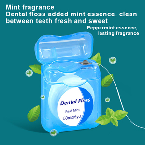 Dispensador de hilo <span class=keywords><strong>dental</strong></span> de plástico de grado alimenticio de 50m y 55 yardas al por mayor, carrete de hilo con sabor a menta y frutas, tirantes de uso oral para uso doméstico - Product Image 2