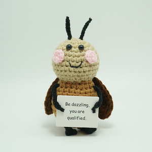 Tùy Chỉnh Làm Tay Dệt Kim Len Hướng Dương Khoai Tây Ong Hoạt Động Đồ Trang Trí Nhỏ Móc Cuddly Đồ Chơi Búp Bê Mềm Cho Căng Thẳng Cứu Trợ - Product Image 4