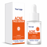 Sérum Visage Personnalisable Anti-Rides, Éclaircissant et Anti-Acné avec Acide Salicylique et AHA pour Peaux à Tendance Acnéique 30ml Liquide