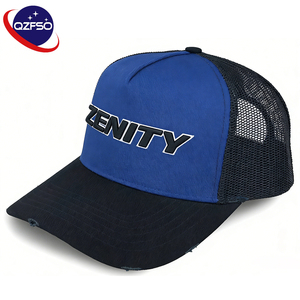 QZFSO Gorras de Béisbol de Camuflaje de 6 Paneles con Logotipo Personalizado de Alta Calidad, Gorras Trucker de Malla Bordadas de Hip Hop para Hombre - Product Image 1