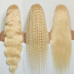 Perruques brésiliennes lisses, os soyeux, bon marché, 13x4, 613 HD, Full Lace Wig, cheveux humains, 32 pouces, perruques <span class=keywords><strong>Alibaba</strong></span> - Product Image 2