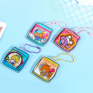 Spot Wholesale Acrylic <b>Keychains</b> Creative Cartoon DIY Key Charms <b>Anime</b> Lightweight Rectangular Key Fobs - Product Image 1