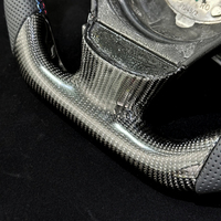 Volant en cuir perforé brillant en fibre de carbone avec LED pour BMW E90 E84 X1 Série 3