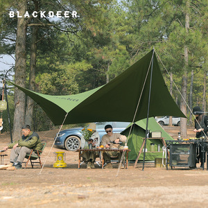 Black Deer Cotton <b>Canopy</b> <b>Tent</b> 420x410cm Hexagon Outdoor Camping Sunshade Rainproof Shelter - Product Image 2