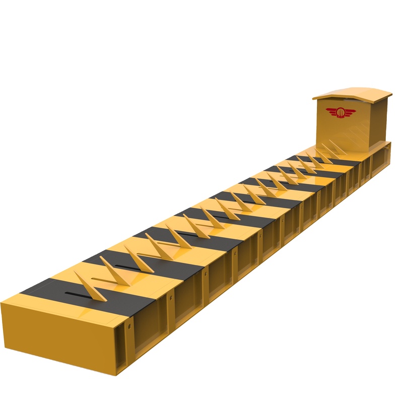 Automatic Roadblock Spike Strip Tire Puncture