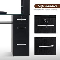 Table de Manucure Moderne de Luxe HONGZI en Bois avec Tiroirs et Étagères de Rangement Super-Résistantes pour Salon de Beauté et Spa - Prix Usine