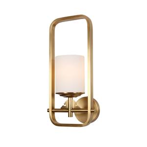 Lámparas de Pared LED de Diseño Nórdico Moderno E14 de Cobre, Diseño Personalizado, Elegantes Lámparas de Cabecera para Dormitorio con Pantalla de Vidrio - Product Image 1