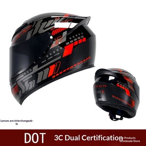 Casque intégral rétro exclusif pour le commerce extérieur, pour moto, vélo électrique et karting, certifié DOT/3C, pour hommes et femmes - Product Image 3