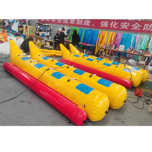 Tobogán Acuático Inflable para 2345678 Personas, Bote Inflable Tipo Banana, Bote Inflable Tipo Pez Volador Amarillo para Juegos Acuáticos - Product Image 5