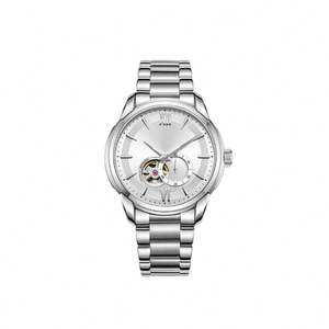 Montre mécanique ajourée de luxe dorée pour homme, cadeau d'affaires, montre-bracelet automatique tendance avec saphir, vente en gros - Product Image 6