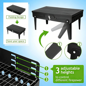 Corten Steel Adjustable Height Charcoal Foldable <strong>Barbecue</strong> <strong>Grill</strong> Santa Maria Parilla Argentinian BBQ <strong>Grills</strong> and Smokers for Sale - Product Image 4