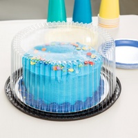 Blister RPET recyclable en plastique de haute qualité Boîte à gâteaux ronde transparente