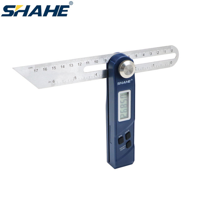 SHAHE Stainless Steel T-Bevel Sliding Angle Ruler Protractor Multi Angle Adjustable Gauge Measurement Tool