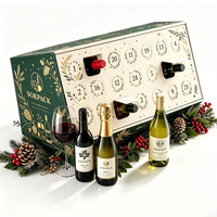 Calendrier de l'Avent Artisanal Personnalisé pour Bières – Boîte de Compte à Rebours de Noël 24 Jours – Boîte Cadeau Vide en Gros avec Insert pour Emballage de Boissons