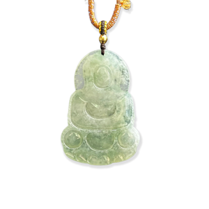 จี้หยกพม่าเกรด A แบบเหนียว น้ำแข็งใส สีเขียวลอย แกะสลักด้วยมือ รูปพระโพธิสัตว์กวน<span class=keywords><strong>อิ</strong></span><span class=keywords><strong>ม</strong></span> - Product Image 2