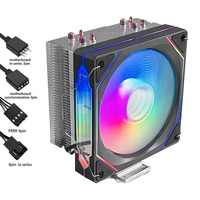 Refroidisseur CPU 6 caloducs ventilateur de refroidissement CPU pour Intel 1200/115X/1700 2011 AM3/AM4