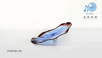Lampes murales multicolores en verre soufflé, en forme de fleurs, assiettes en verre transparent soufflé, 2 pièces