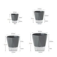 Pot de fleur décoratif d'intérieur automatique paresseux auto-arrosant le planteur en plastique pour le jardin