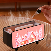 Diffuseur d'aromathérapie à flamme LED, humidificateur, diffuseur de parfum, 7 couleurs, flamme simulée, purificateur d'air de bureau, décoration d'intérieur, cadeau