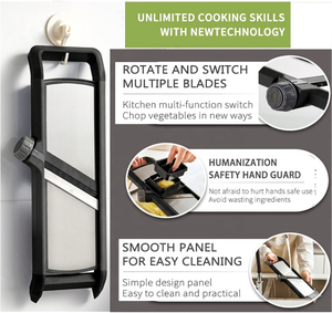 LOVFE Hachoir Manuel Portable Multifonctionnel pour Légumes, Mandoline, Coupe-Légumes pour Salades, Préparation de Repas et Cuisine Fitness - Product Image 4