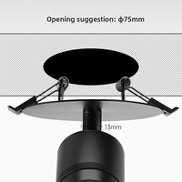 Spot LED encastré en aluminium à intensité variable, orientable, avec trou de fixation, garantie 3 ans, modèle Agi32 pour plafond, salon et mur domestique