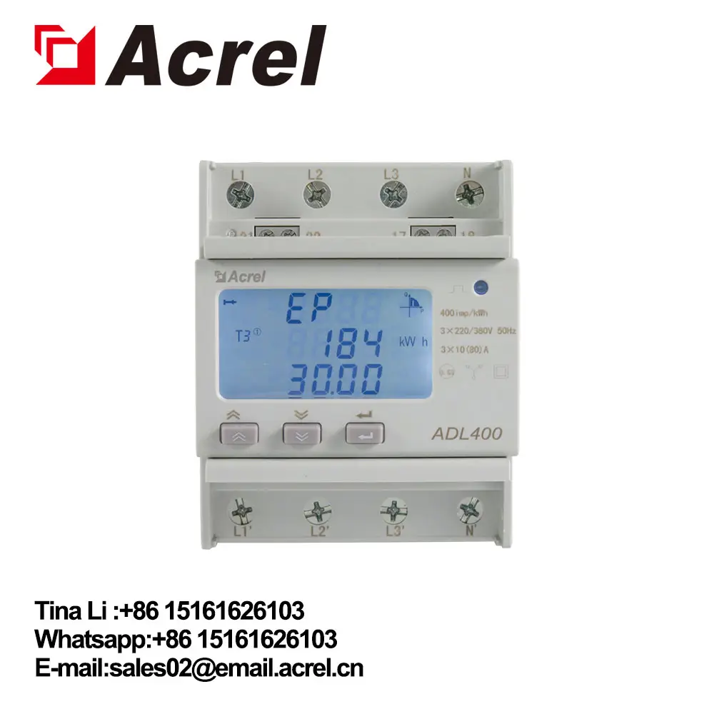 Acrel ADL400 din rail 4 pin 3 phase 3 wire 3 phase energy meter price