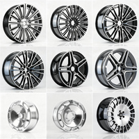 Nuevas Llantas de Aleación de Aluminio Forjado de 18/19/20 Pulgadas, 5x112, CB66.5, de 1 Pieza, Diseño Cóncavo Profundo, Acabado Negro Brillante con Cara Mecanizada, Garantía de 5 Años
