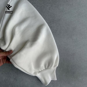 F5716 Custom <strong>Hoodies</strong> Heavyweight Streetwear Crop Cut Big Hoodie Solid Boxy Fit Oversized Cropped <strong>Hoodies</strong> Mens Winter Clothes - Product Image 4