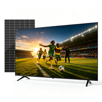 Pabrik Cina Grosir TV DC 32 43 Inch Solar TV Smart 4K UHD Kaca A+ Sistem Google WiFi OEM ODM CKD SKD untuk Afrika Asia Selatan