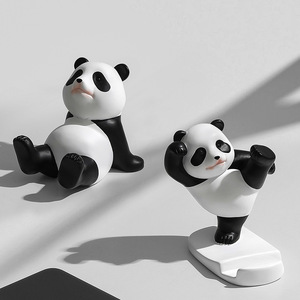 Regalos creativos decoración del hogar artesanías de resina lindo Panda soporte de teléfono móvil decoración de oficina de escritorio - Product Image 1