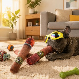 Juguete Masticable para <span class=keywords><strong>Perros</strong></span> Grandes en Forma de Cigarro, Resistente, con Sonido, para Limpiar los Dientes, Juguete Resistente para Interiores para <span class=keywords><strong>Perros</strong></span> Mordedores Agresivos - Product Image 4