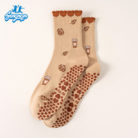Calcetines de Pilates Antideslizantes de Alta Gama, Listos para Enviar, Sin Pedido Mínimo, Calcetines de Pilates Antibolitas, Fabricante