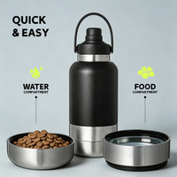 Gobelet isotherme 3-en-1 en acier inoxydable 304 de 32 oz, avec couvercle Tritan en forme de pétale, sans BPA, couleur et logo personnalisés, nouveauté 2026, pour animaux de compagnie
