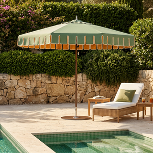 Parasol de jardin personnalisé avec protection UV, coupe-vent, <span class=keywords><strong>pour</strong></span> hôtel, <span class=keywords><strong>piscine</strong></span>, plage, parasol de patio festonné avec logo - Product Image 1