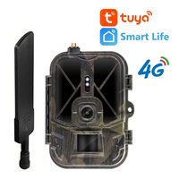 Caméras de surveillance de sentier 4G avec carte SIM 36MP, caméra de chasse en plein air, détection de mouvement PIR, sécurité sans fil, caméra de faune Tuya