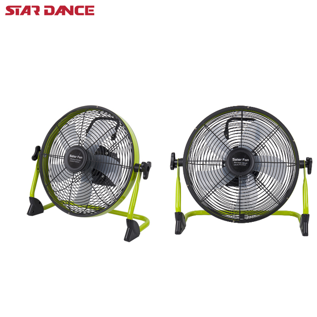 Changrong Rechargeable Solar Powered Stand Fan 14 Inch With Remote Control Ac/Dc Solar Charging Available Pedestal Fan