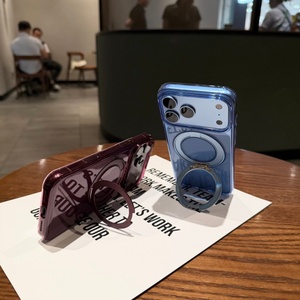 เคสโทรศัพท์ใสแม่เหล็กบางเฉียบรุ่นใหม่สำหรับ iPhone 18 13 14 15 16 17 Pro Max แบบ 360 องศา °   ขาตั้งวงแหวนโลหะ ฝาครอบแข็งกันกระแทก - Product Image 3